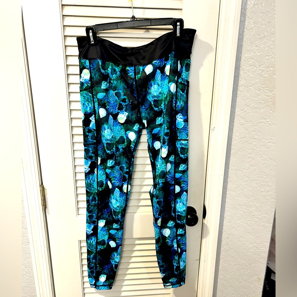 Mermaid Skull Workout leggings